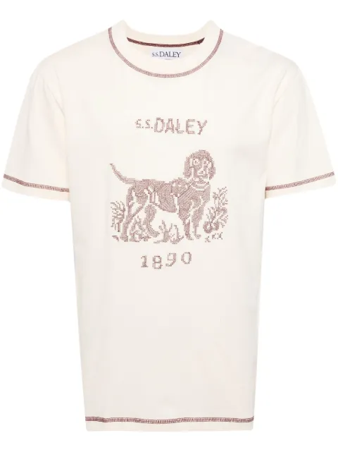 S.S.DALEY T-Shirt mit Hundestickerei