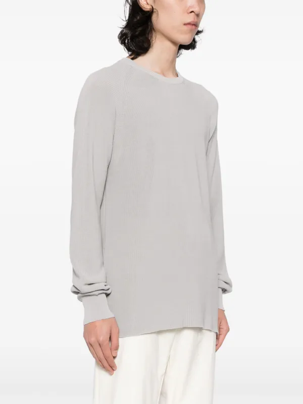 Casey Casey rib-stitch crepe-cotton Jumper | Grey | FARFETCH LB