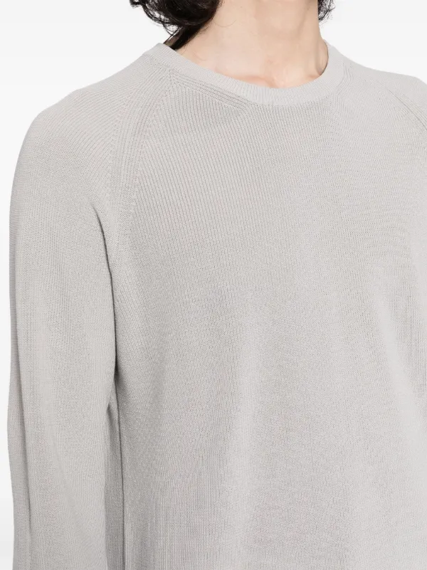 Casey Casey rib-stitch crepe-cotton Jumper | Grey | FARFETCH LB