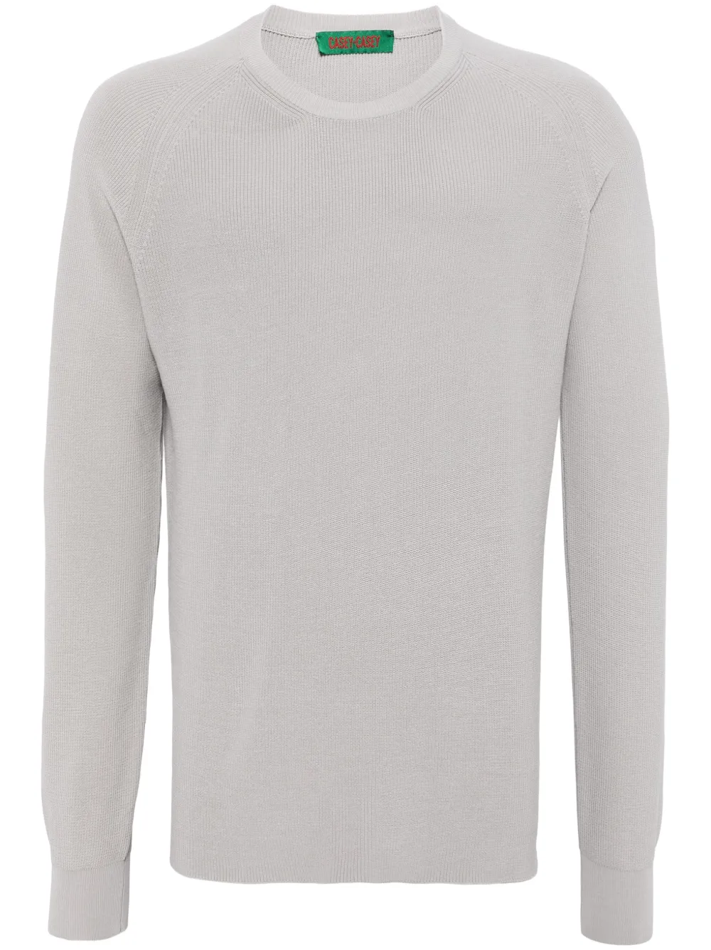 Casey Casey rib-stitch crepe-cotton jumper | Grey | Image 1