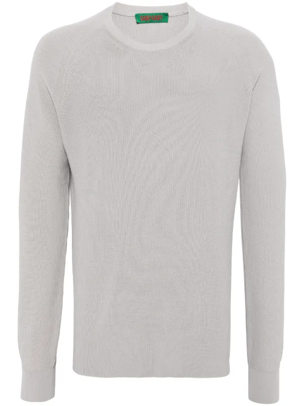 海外ファッションブランド通販サイト【公式】 Casey Casey rib-stitch crepe-cotton Jumper | Grey | FARFETCH CY トップス
