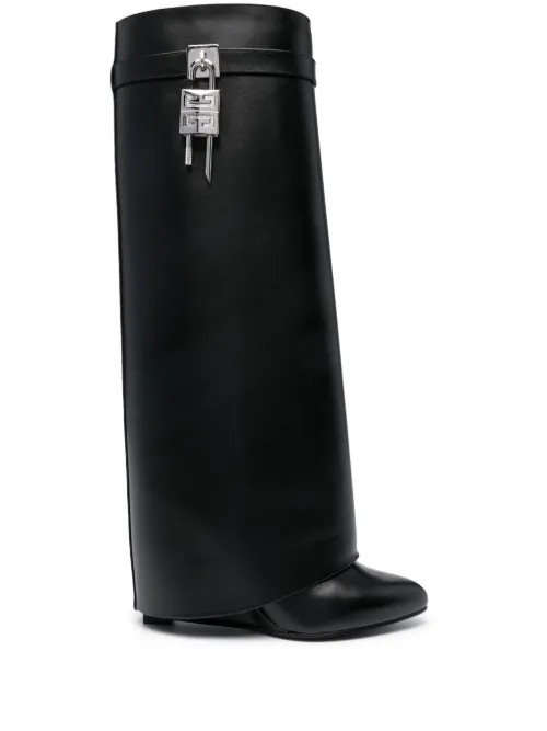 Bottes Shark Lock 100 mm en cuir - Givenchy - Modalova