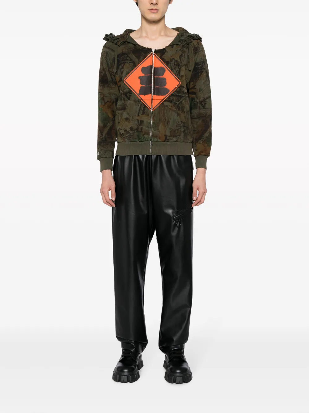 1017 ALYX 9SM x Mark Flood camouflage cotton hoodie - Groen