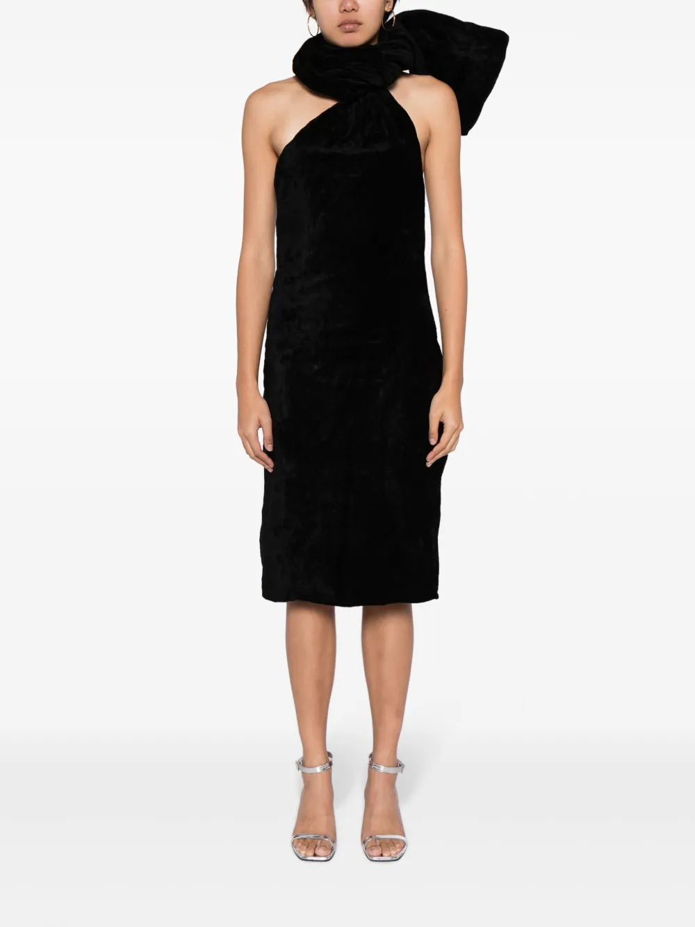 Sportmax Asymmetrische midi-jurk - Zwart