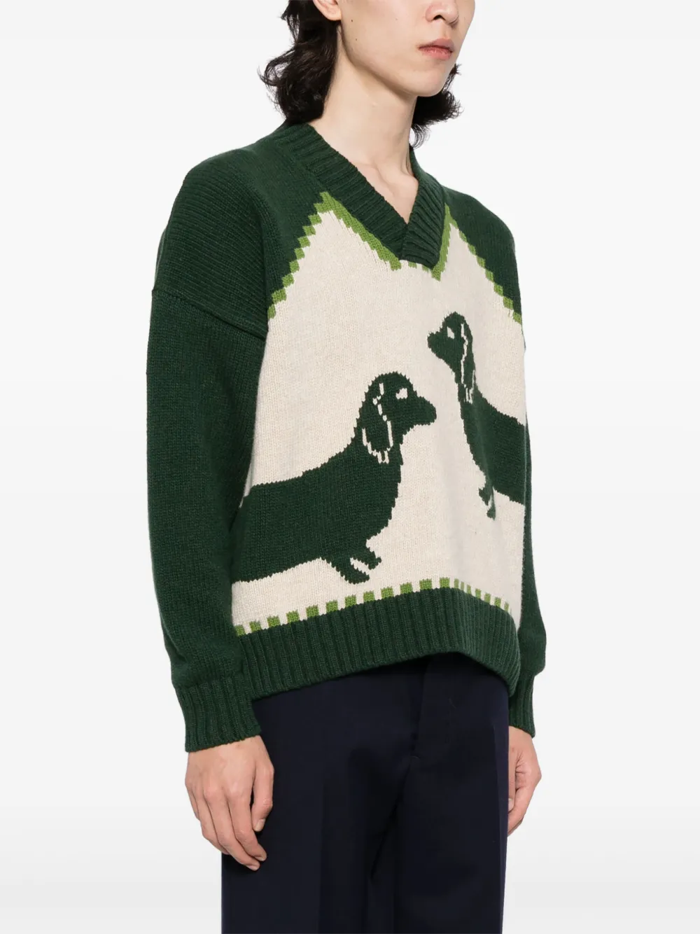 Shop S.s.daley Harold Wool Jumper In Grün