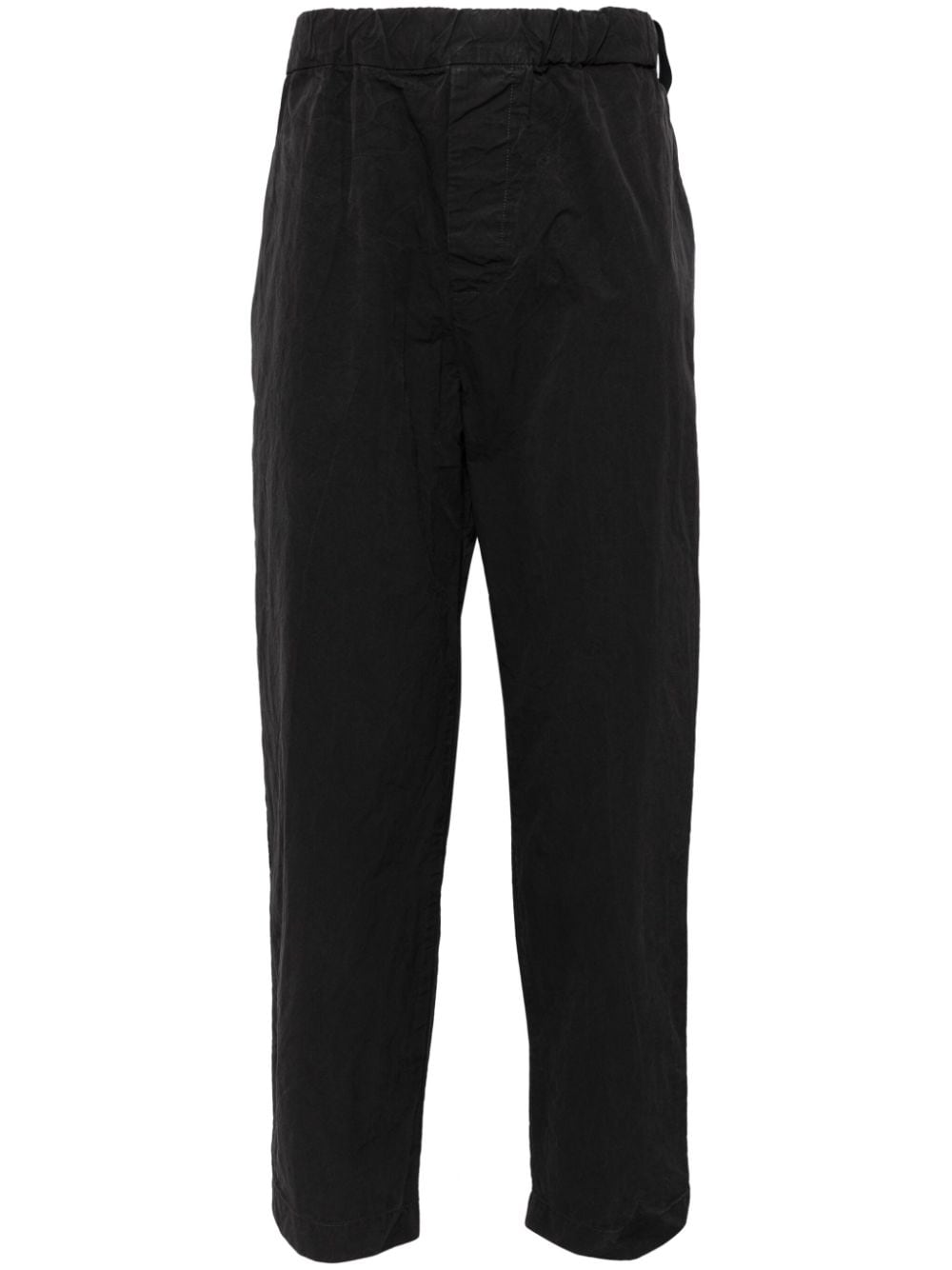 Casey Casey Elasticated-waistband Cotton Joggers In Black