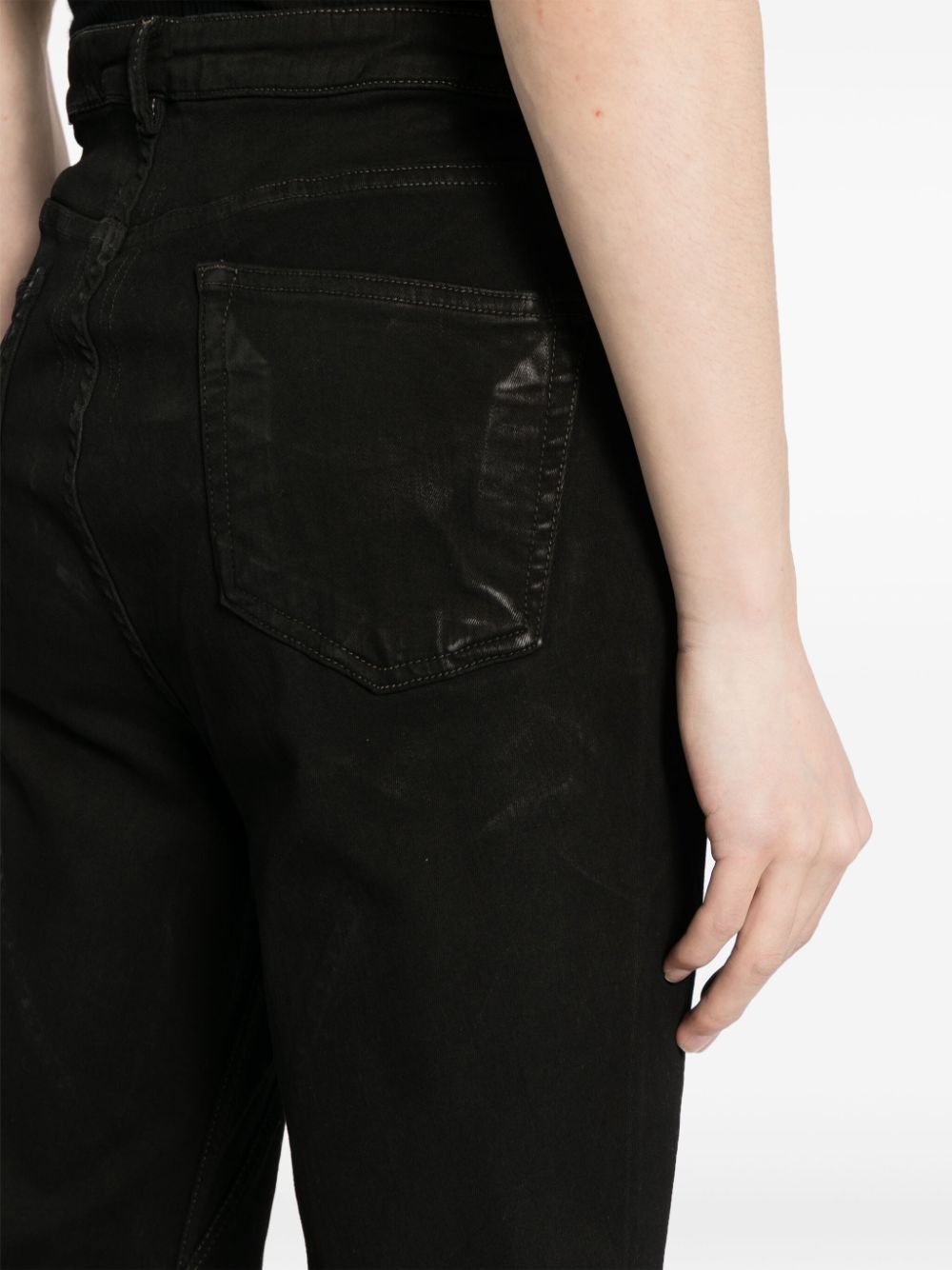 Shop Rick Owens Drkshdw Lido Bias Bootcut Jeans In Black