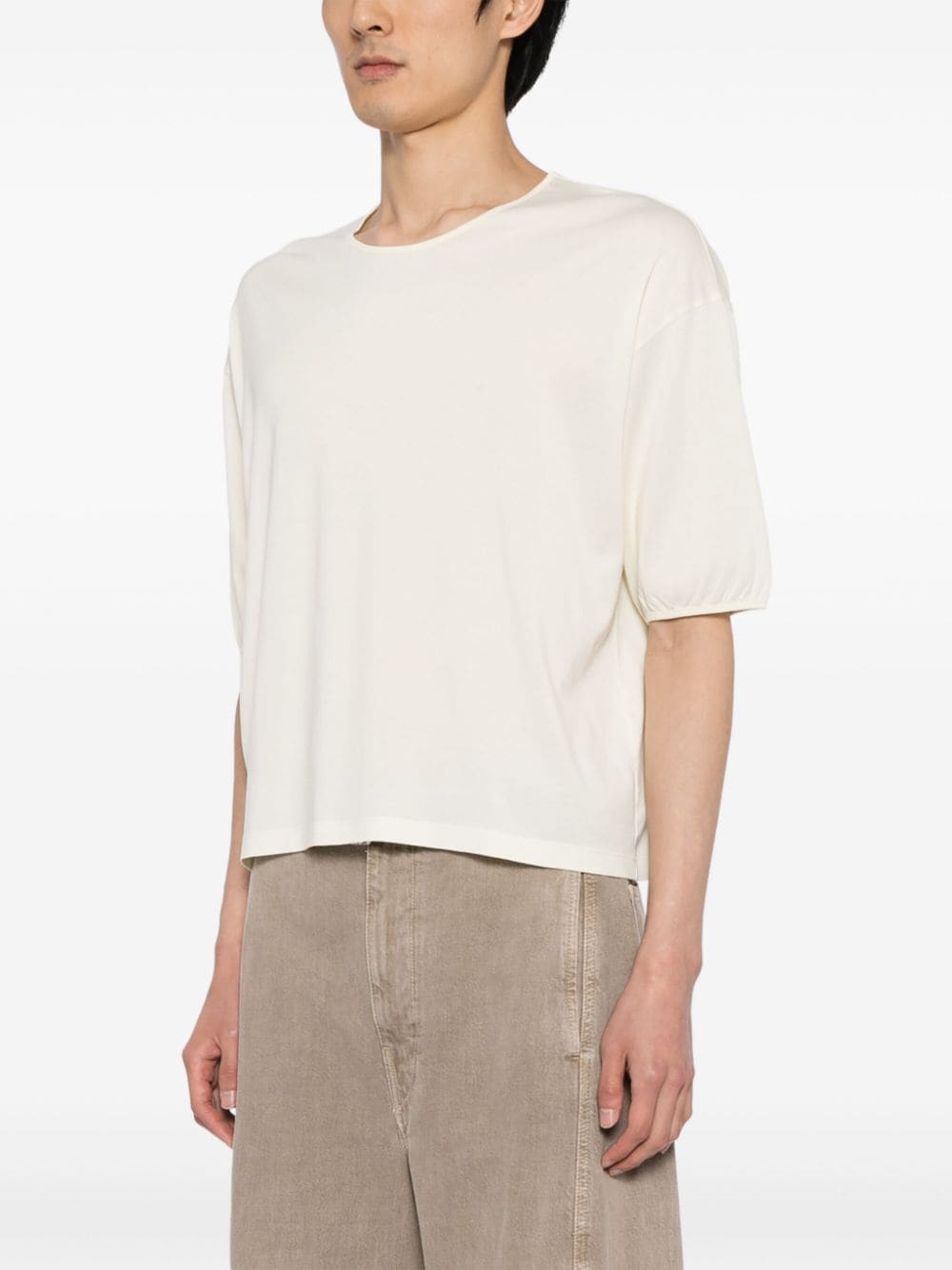 Shop Lemaire Drop-shoulder Cotton T-shirt In Yellow