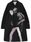 Undercover graphic-print parka coat - Black