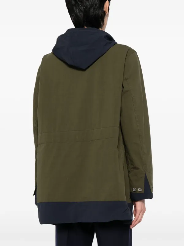 【送料&関税込】Sacai Khaki Nylon Coat Sacai single-breasted Coat | Green | FARFETCH BH