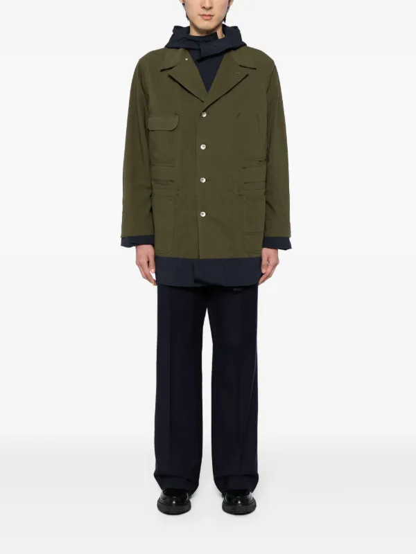 Sacai single-breasted Coat | Green | FARFETCH