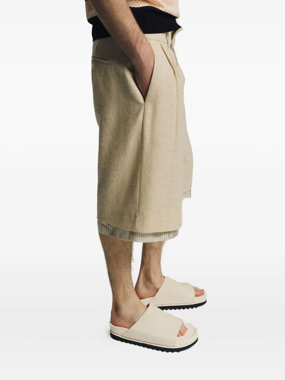 AMIRI Shorts met gelaagd detail Beige