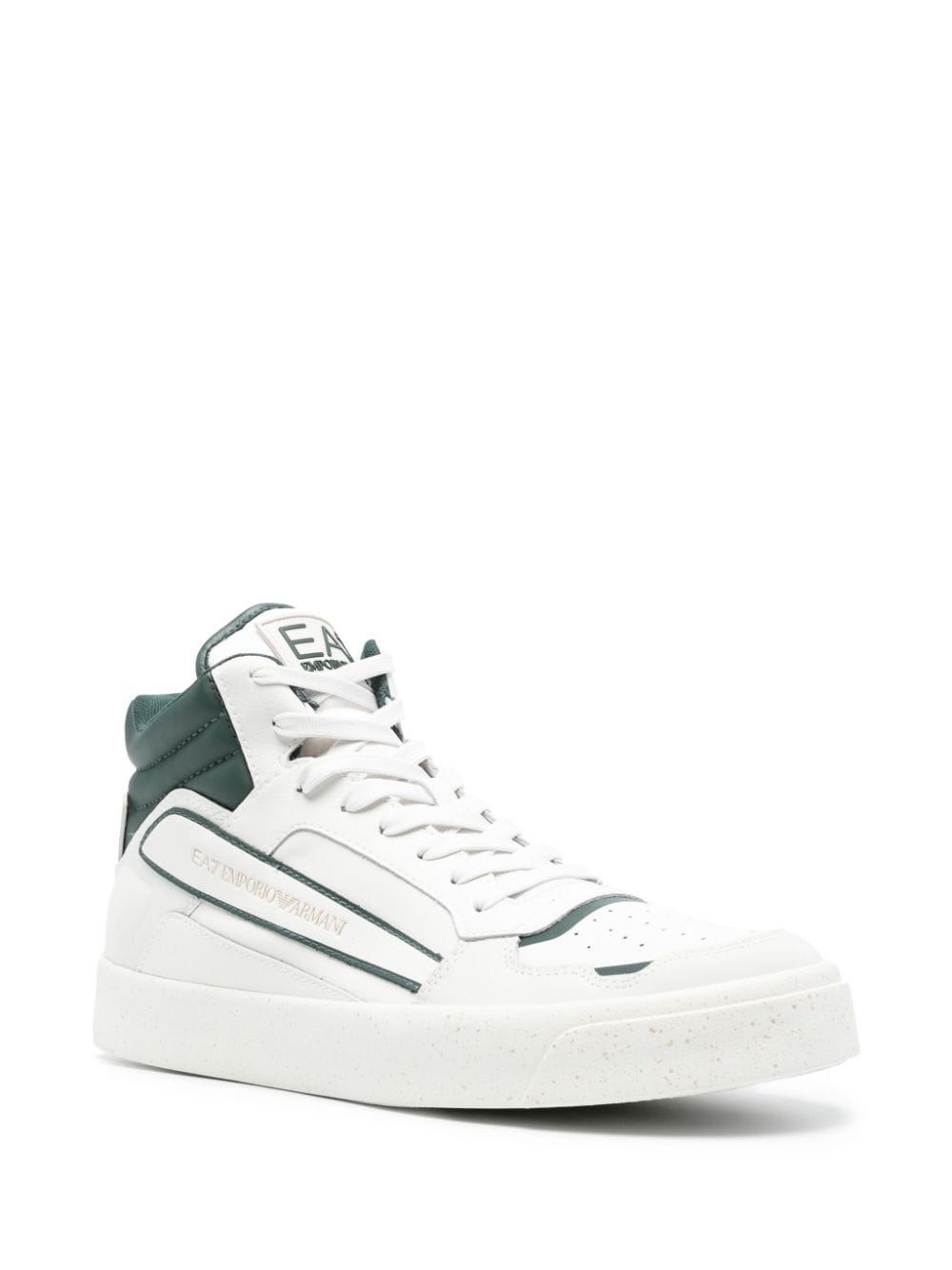Ea7 Emporio Armani panelled high-top sneakers - Wit