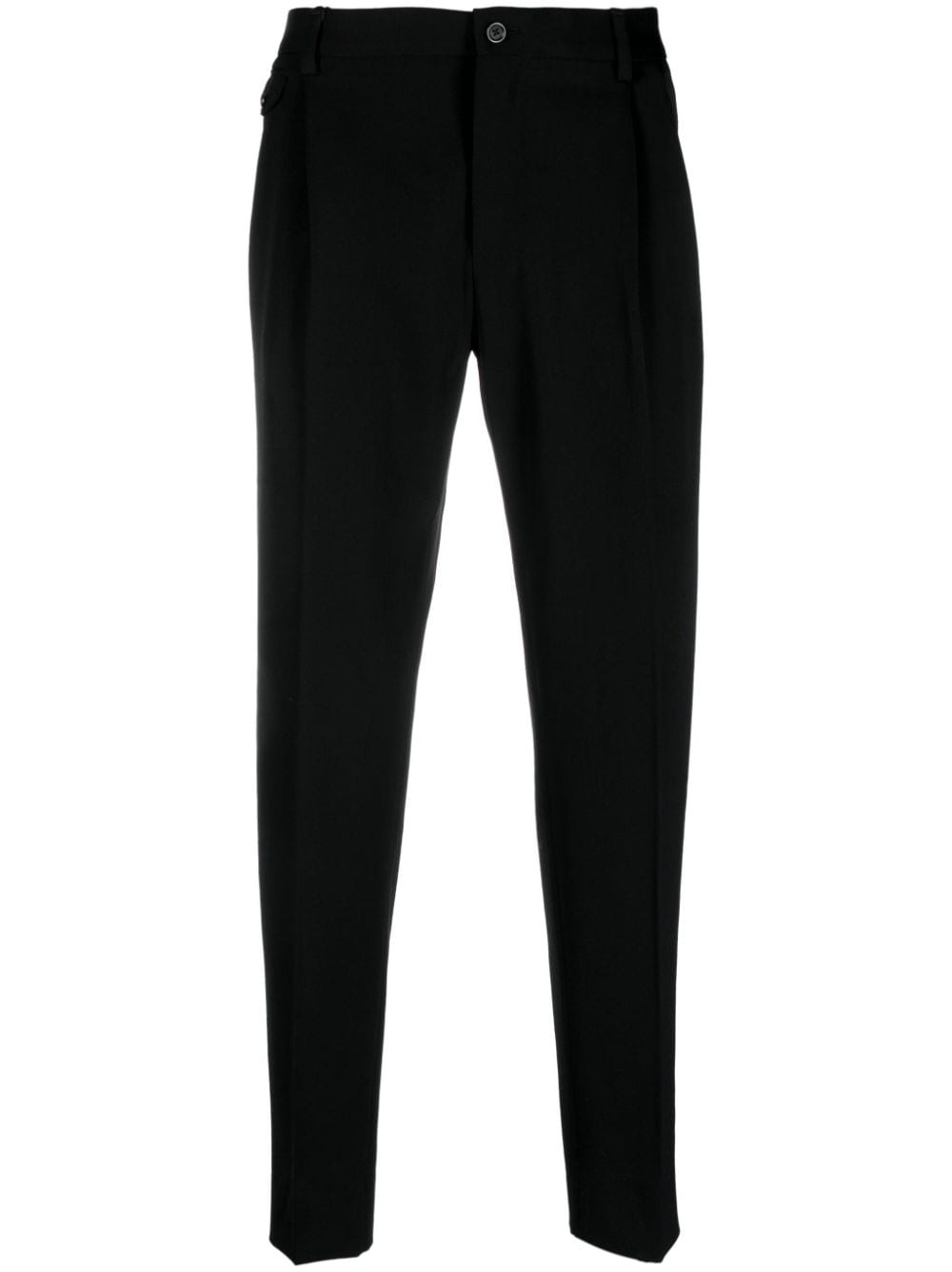 Dolce & Gabbana Tailored Virgin-wool Trousers In Black