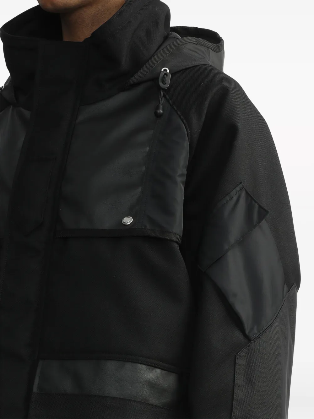 Junya Watanabe MAN Jack met capuchon Zwart