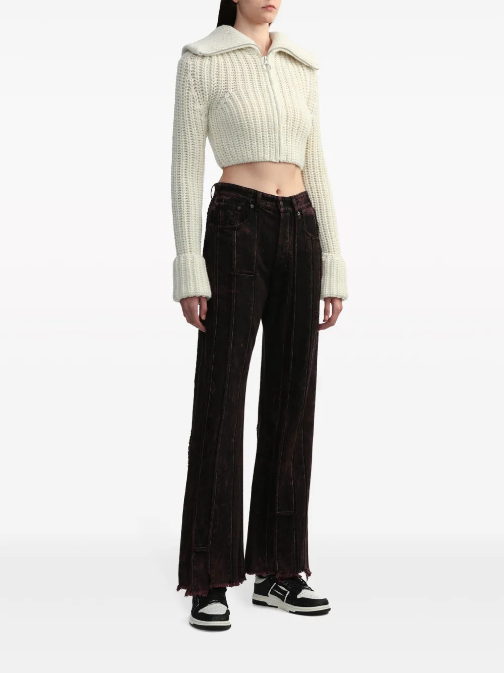 Philosophy Di Lorenzo Serafini cropped half-zip jumper - Wit