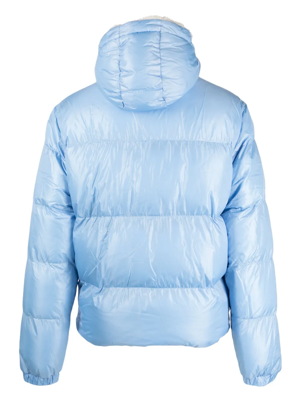 Family First logo-print reversible padded jacket - Blauw