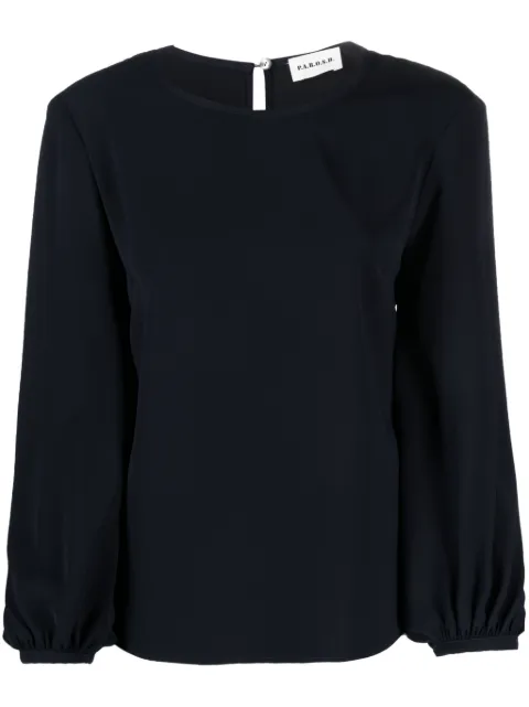P.A.R.O.S.H. blusa con cuello redondo y mangas obispo 