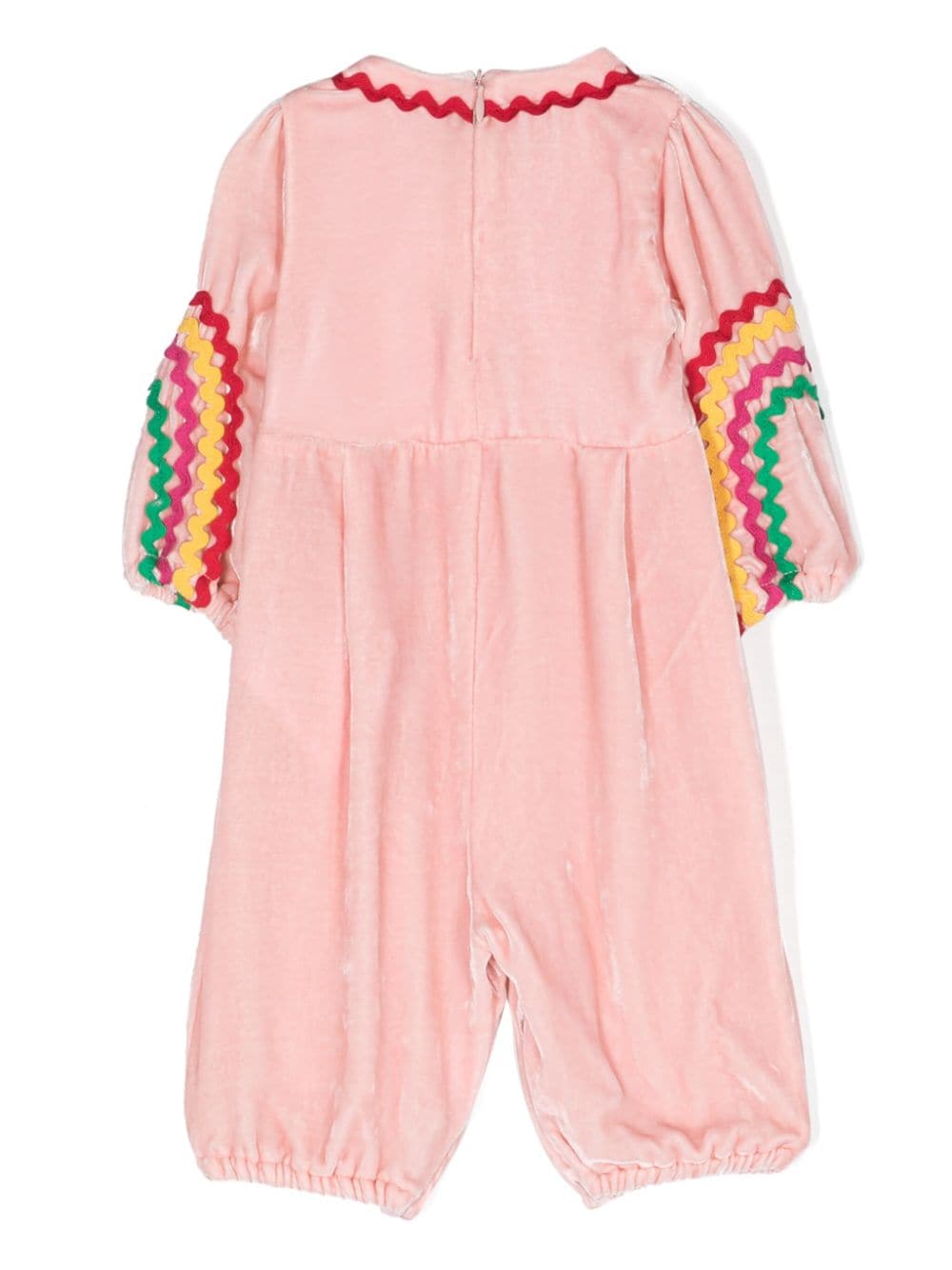 Stella McCartney Kids long-sleeve velvet pyjama - Roze