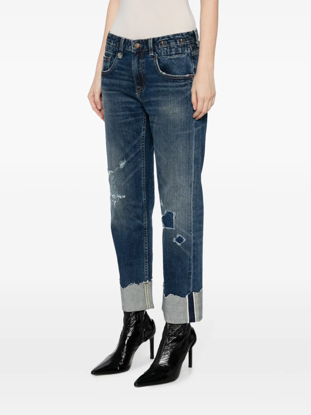 R13 Straight jeans Blauw