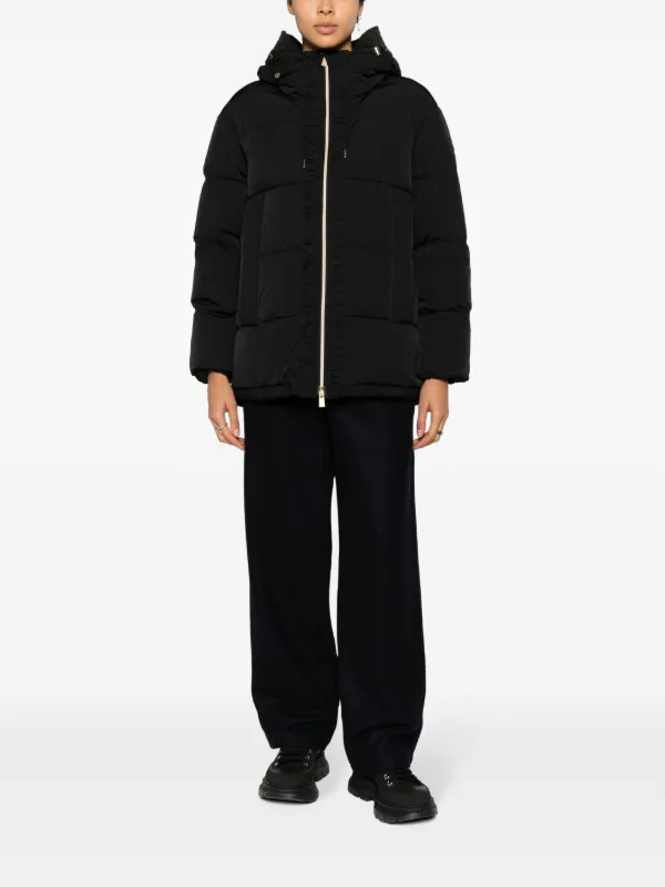 Tatras Hooded Padded Down Jacket | Black | FARFETCH IN