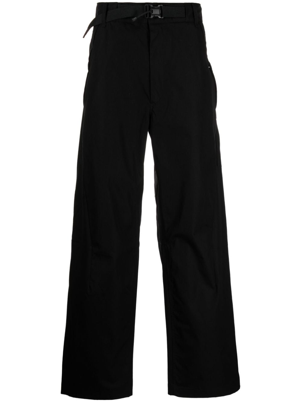 C.p. Company Multi-pocket Cotton Trousers In Black