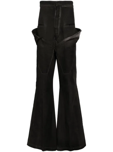 Rick Owens Dirt Slivered high-rise bootcut jeans