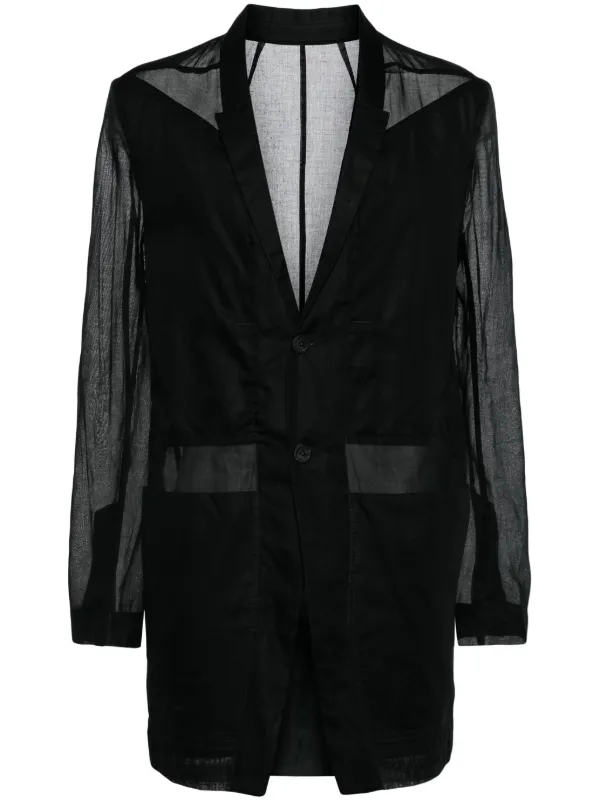 Black sheer blazer hotsell