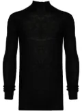 Rick Owens ribbed-knit wool jumper - Black