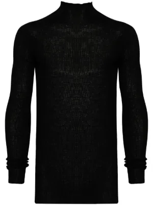 Rick Owens ファインニット パーカー | ブラック | FARFETCH JP