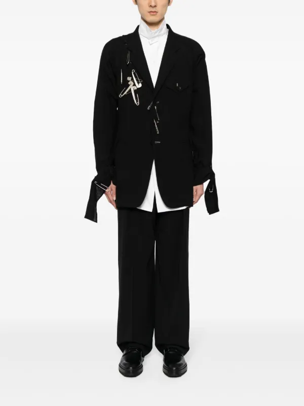 Yohji Yamamoto セーフティピン ジャケット | ブラック