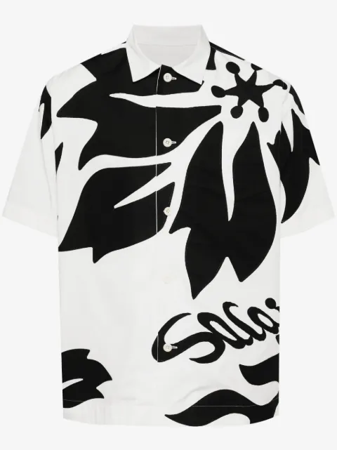 sacai floral-print shirt