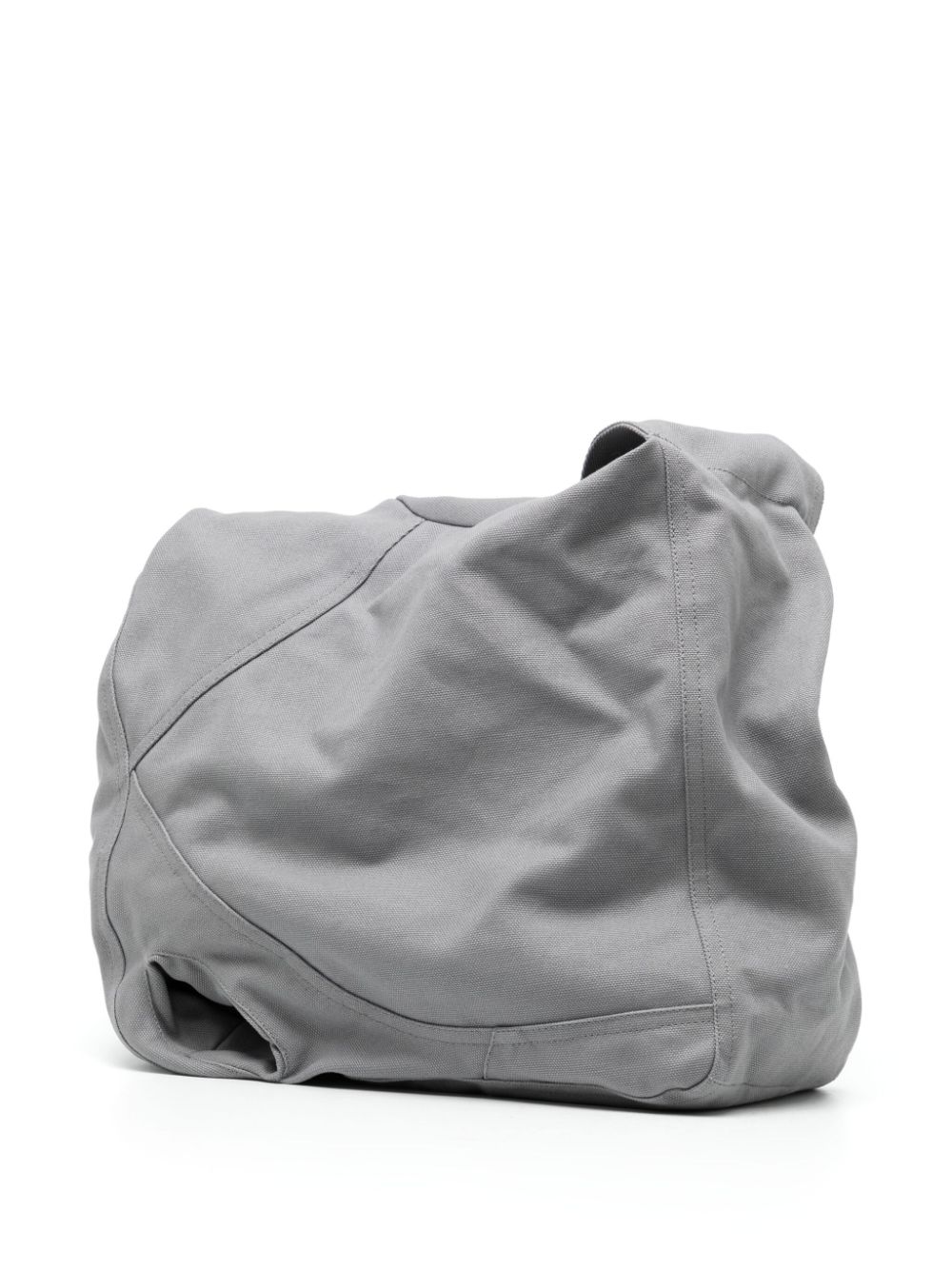Shop Kiko Kostadinov Deultum Cotton Shoulder Bag In Grey