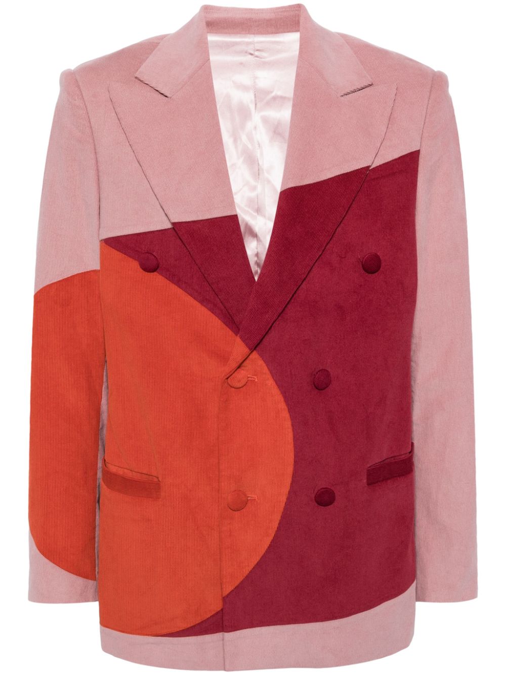 Geometric Shapes cotton blazer