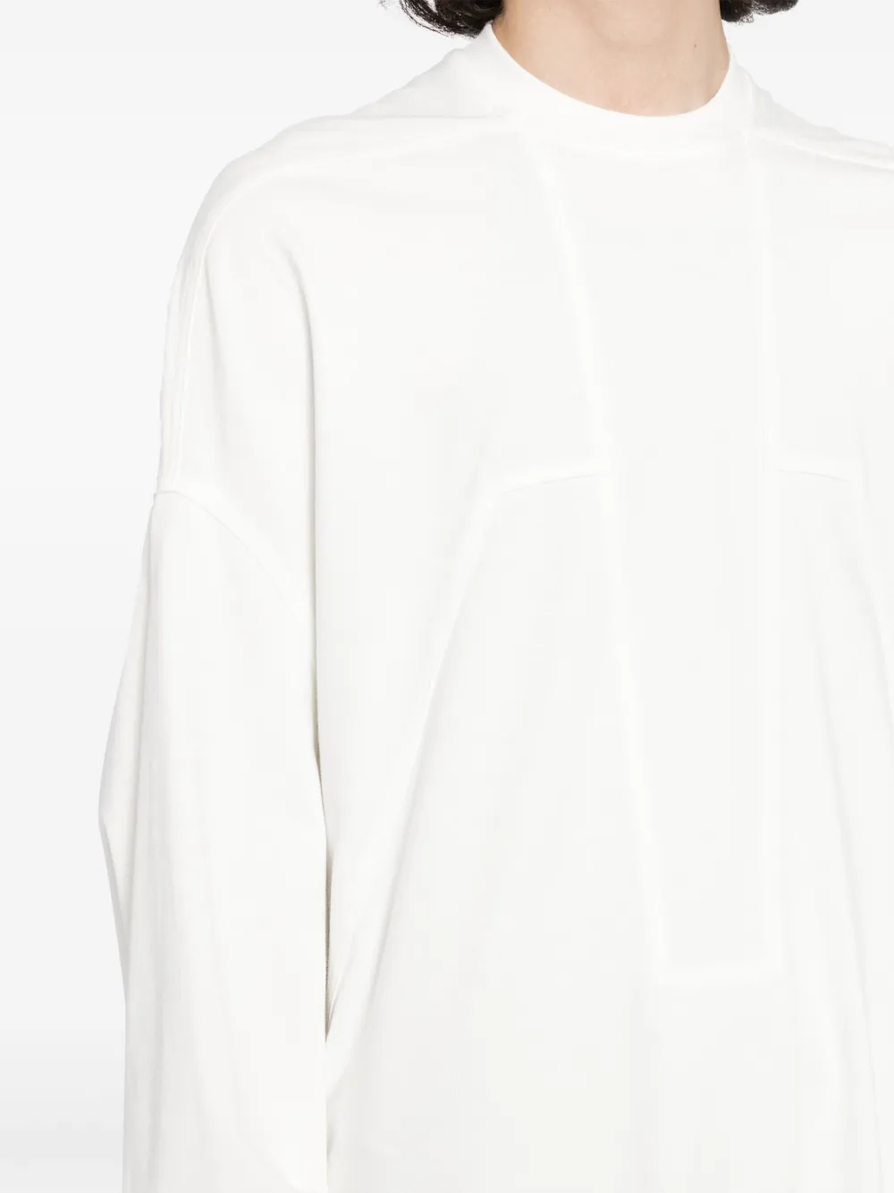 Shop Rick Owens Oversized Cotton Sweatshirt In White