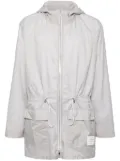 Thom Browne zip-up hooded parka - Grey