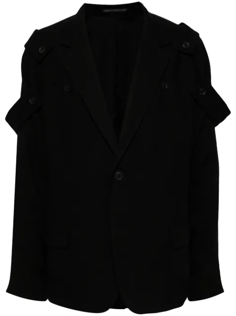 Yohji Yamamoto open-sleeve single-breasted jacket
