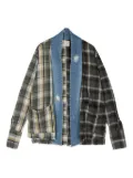 Greg Lauren plaid-check patchwork jacket - Blue