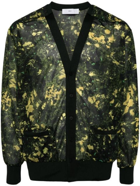 Toga cardigan à imprimé camouflage