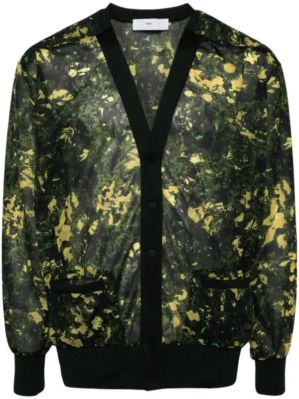 Army cheap print cardigan