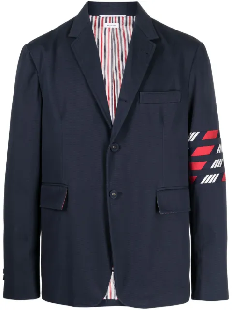 Thom Browne stripe-detail single-breasted blazer