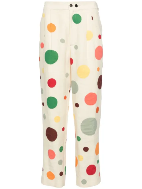 BODE dotted straight-leg trousers