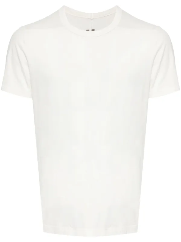 【関税込み】Rick Owens オフホワイト Short Level Tシャツ Rick Owens Level short-sleeve Cotton T-shirt | White | FARFETCH