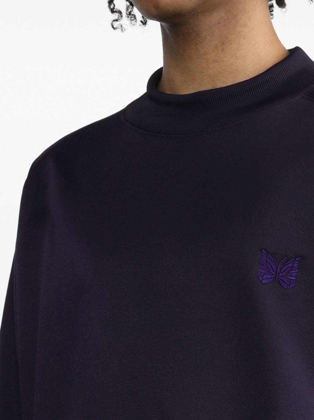 Shop Needles Logo-embroidered Jersey Sweatshirt In Purple