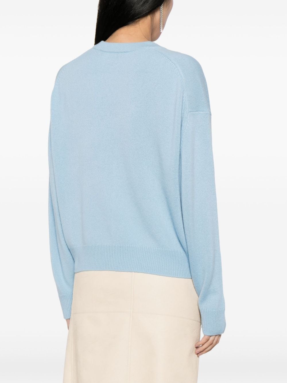 Shop Iro Fine-knit Cashmere Cardigan In Blue