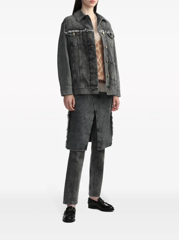 GANNI ウォッシュド ジャケット | ブラック | FARFETCH JP