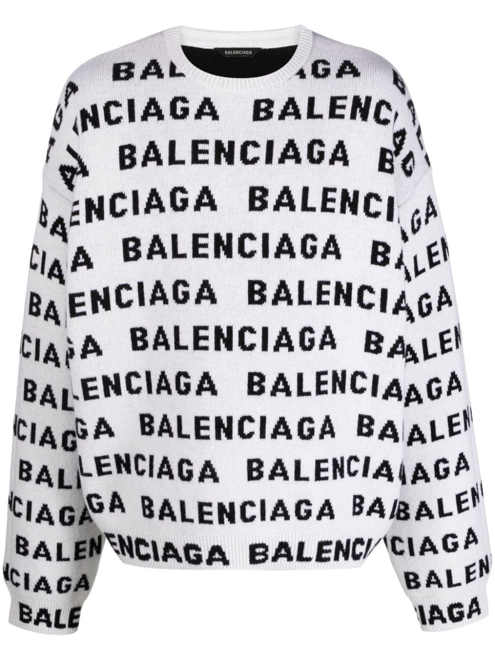 Balenciaga Intarsia trui Wit