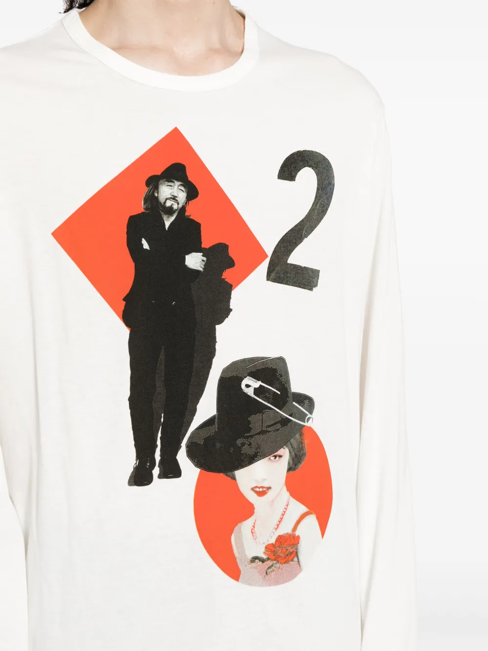 Yohji Yamamoto Graphic-print Cotton T-shirt In White