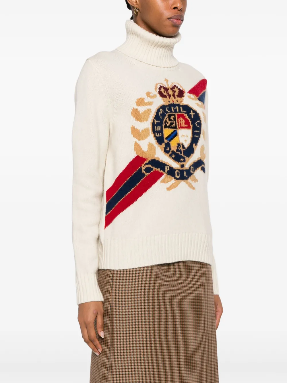 Polo Ralph Lauren patterned intarsia Wool Jumper Farfetch