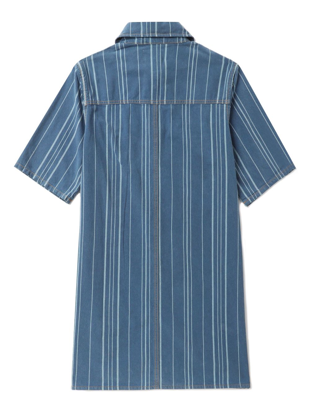 GANNI stripe-pattern denim minindress Women